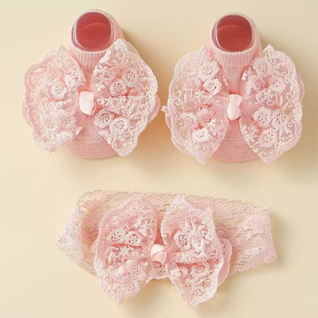 Blush and Noir Lace set