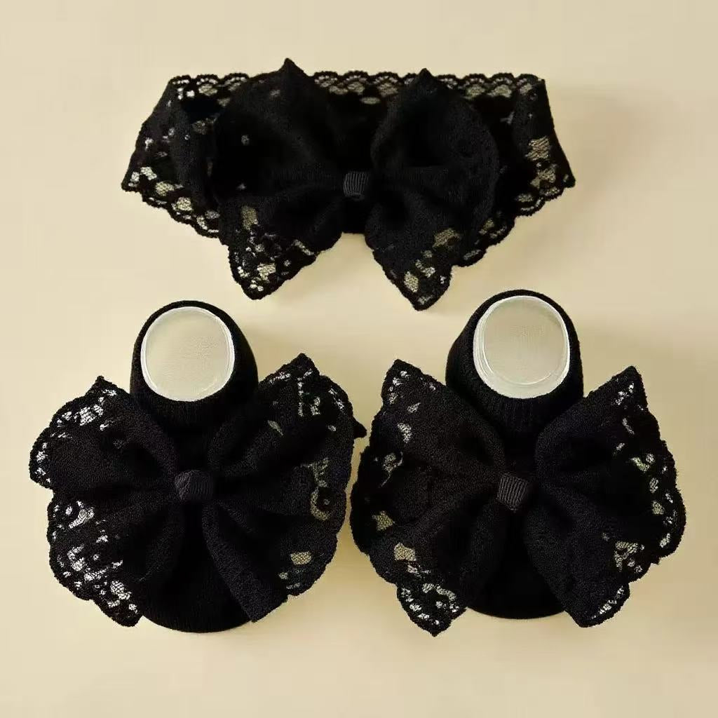 Blush and Noir Lace set