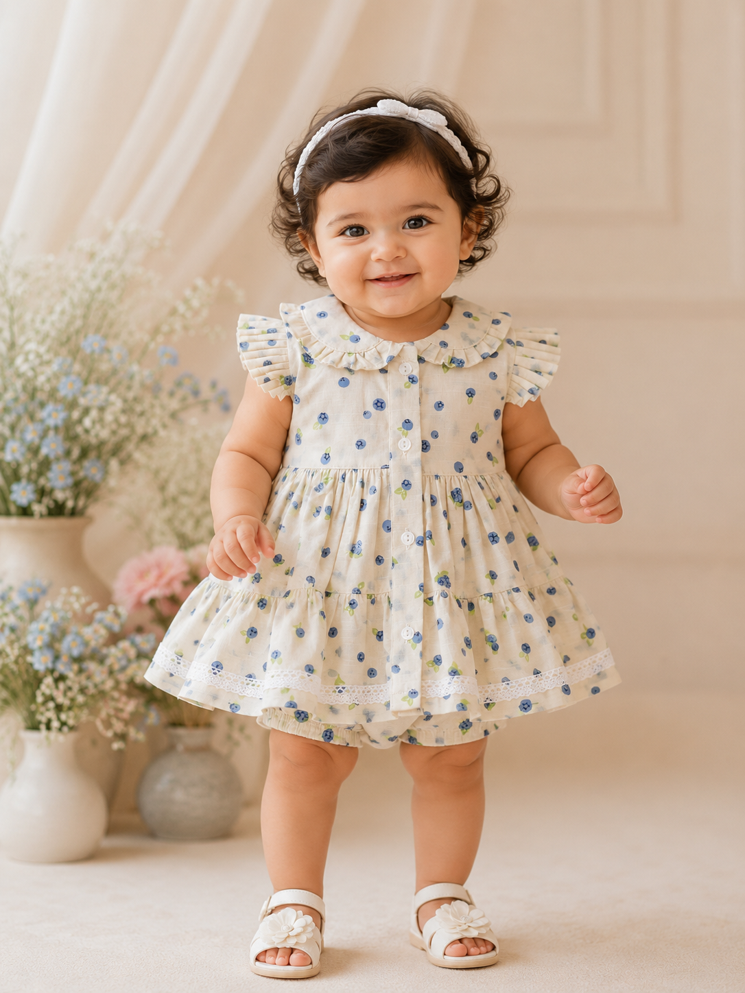 Bloomberry Lace Charm Socks and headband combo